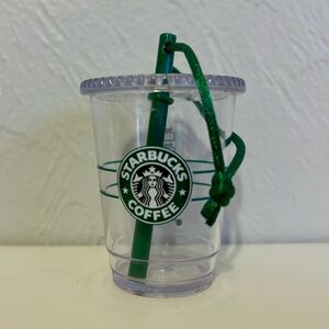 Starbucks Clear Cup Straw To Go Cup Ornament Christmas